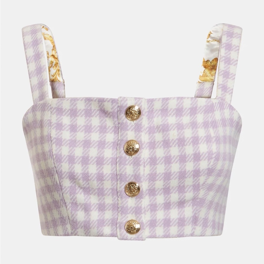Guess Checkered Crop Top